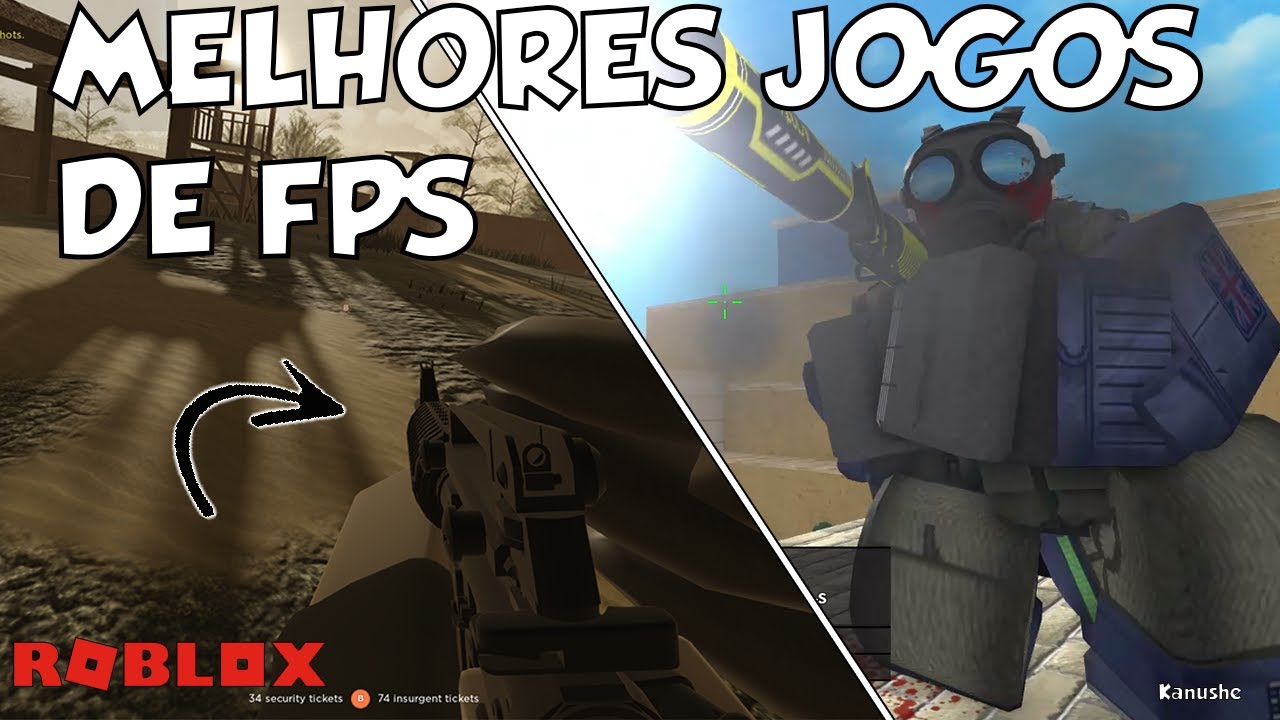 TOP 10 MELHORES JOGOS DE TIRO/FPS DO ROBLOX! 