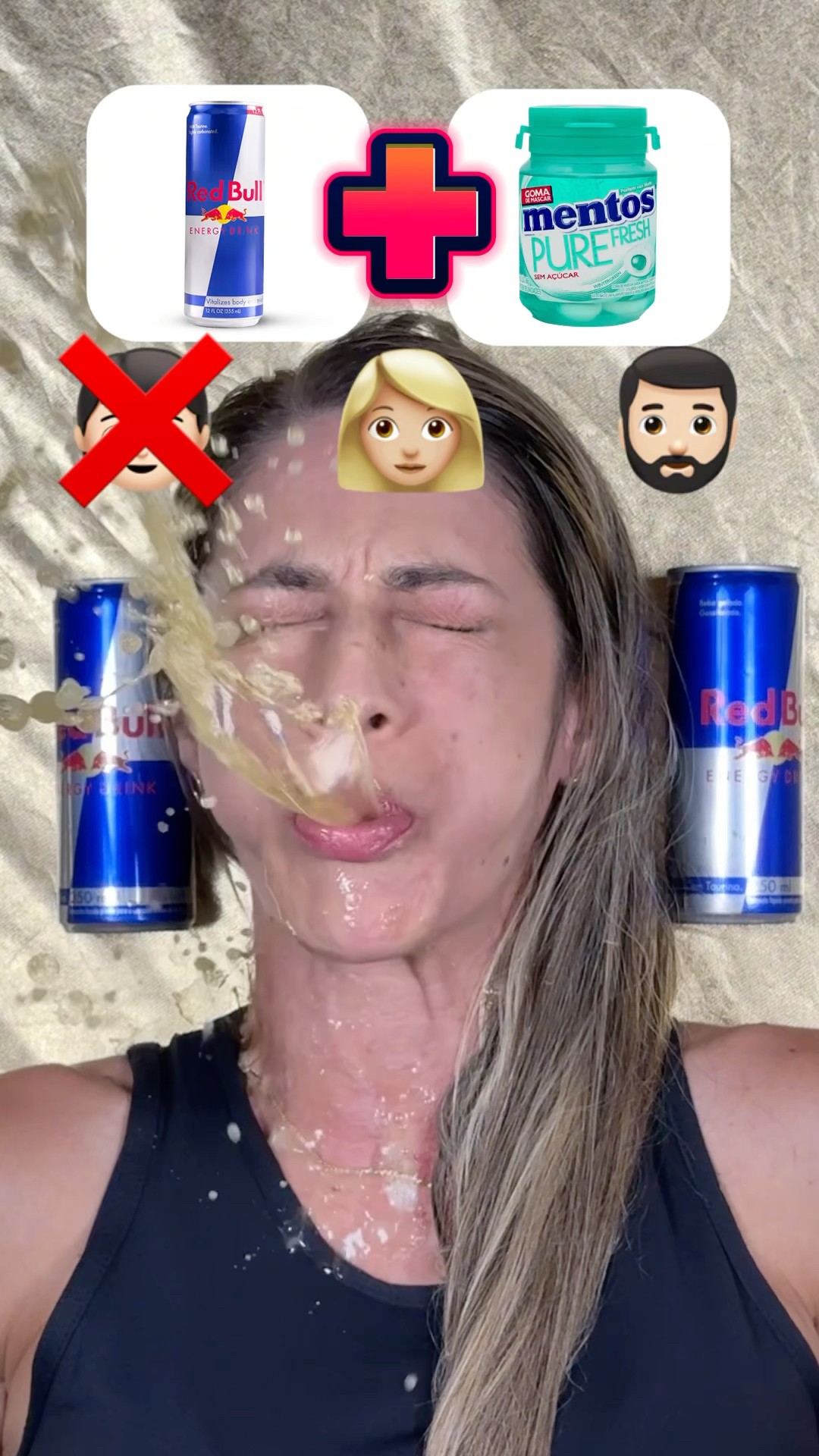 Quem consegue segurar energético e mentos na boca?!? #shorts #challenge