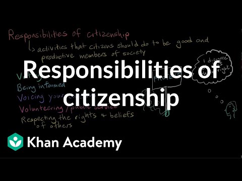 Responsibilities of citizenship | Citizenship | High school civics | Khan Academy