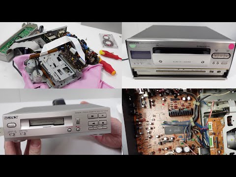 Man spends 27:41 messing with two old compact Compact Cassette decks