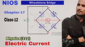 Wheatstone bridge||NIOS||Physics||Class 12||Electric Current||Chapter-17||NIOS Classes