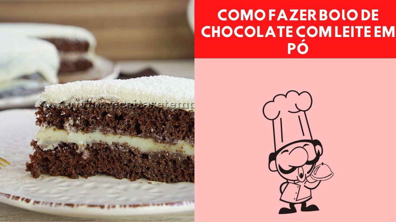 Como fazer BOLO DE CHOCOLATE COM LEITE EM PÓ - YouTube