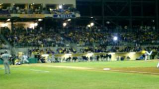 First Pitch of the New Alex Box Stadium