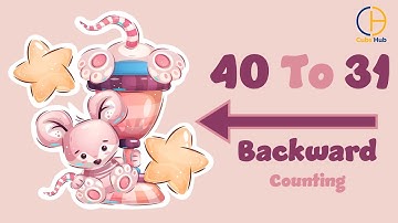 Backward Counting Made Easy: Mastering Reverse Counting from 40 - 31 with Fun & Colourful Flashcards