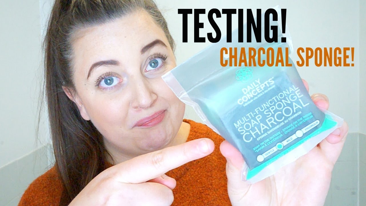 TESTING An Exfoliating Charcoal Soap Sponge KayleighMC YouTube