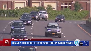 Nearly 30k people ticketed for speeding in work zones