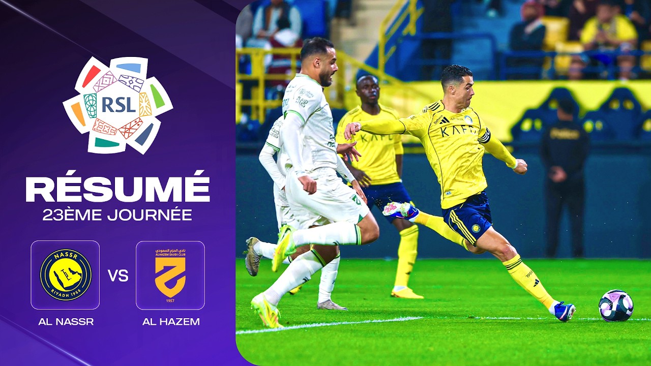 CR7 en feu, Al-Nassr reprend la tête du championnat après sa victoire face à Al-Hazem (SPL J23)