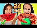 24 Horas Comiendo Rojo | All day eating red challenge