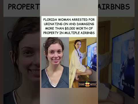 Urinating on property. Arrested. Only in Florida. 😳#FloridaWoman #Airbnb #Viral #PropertyDamage