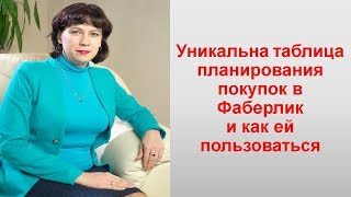 Уникальная таблица планирования покупок от  Пазыч Анны