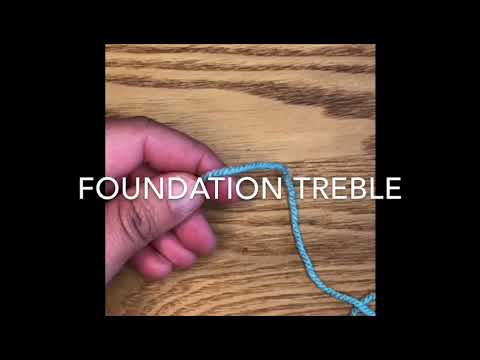 Foundation Treble Crochet UK (US Foundation Double Crochet)