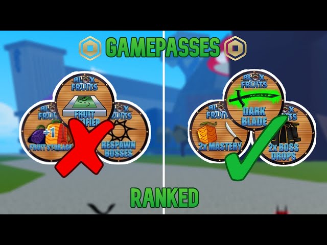 RANKING GAMEPASSES* In Blox Fruits From Worst To Best! 