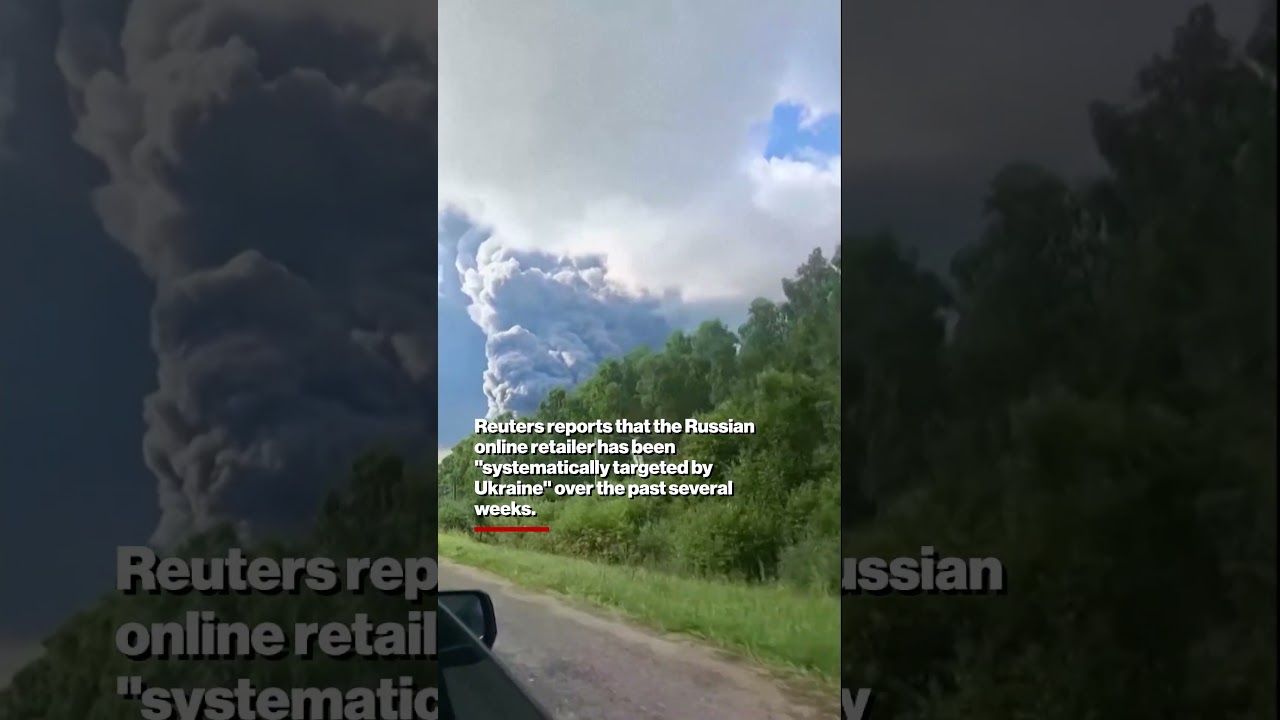 Ukraine Strikes Russian Wildberries Facility, Sending TOWERING Smoke Clouds into Sky #shorts