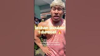 LATIHAN SHOULDER DENGAN 1 DUMBBELL DIRUMAH AJA ?! LAKUIN INI 🔥 #workfromhome #workoutmotivation