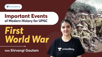 Important Events of Modern History for UPSC | First World War | UPSC |  Shivangi Gautam