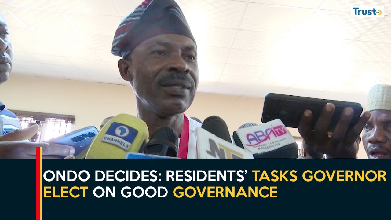 Ondo Decides: Residents’ tasks Governor elect on good governance