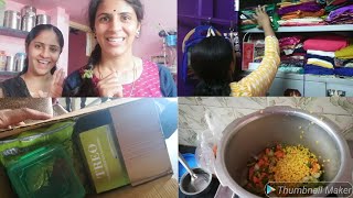 Vlogging together | A visit to sister's place | Spring onion koottu | Twins veg kitchen vlogs tamil