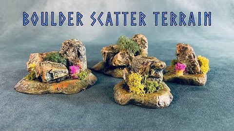 Blacksmithing Coal as Boulder Scatter Terrain for Dungeons and Dragons and Tabletop RPGs