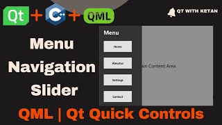 Qt QML Navigation Drawer Slide Animation | Qt QML Animation | Qt QML Tutorial