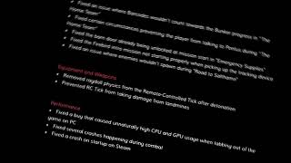 GENERATION ZERO - GUERRILLA RESEARCH UPDATE BUG FIXES. NOV 2023