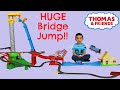 Unboxing Playing Thomas The Train Engine Sky High Bridge Jump Huge Train Track Set Ckn Toys