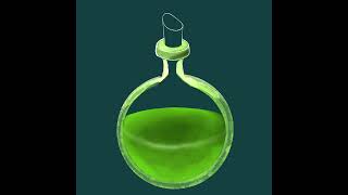 Children's Beginner digital art drawing learning - magic potion bottle - on Procreate