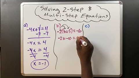 Solving 2 Step or Multi Step Equations - Math Video of Math Minutes Pro