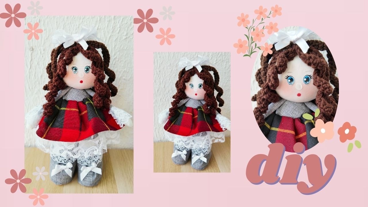 Preciosa MUÑEQUITA COLEGIALA realizada con rollos de cartón reciclados 🌼🌻🌺/DIY