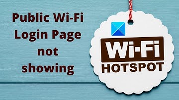 Public Wi Fi Login Page not showing in Windows
