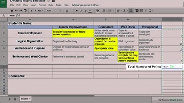 Calculating the Final Grade with a SUM Formula