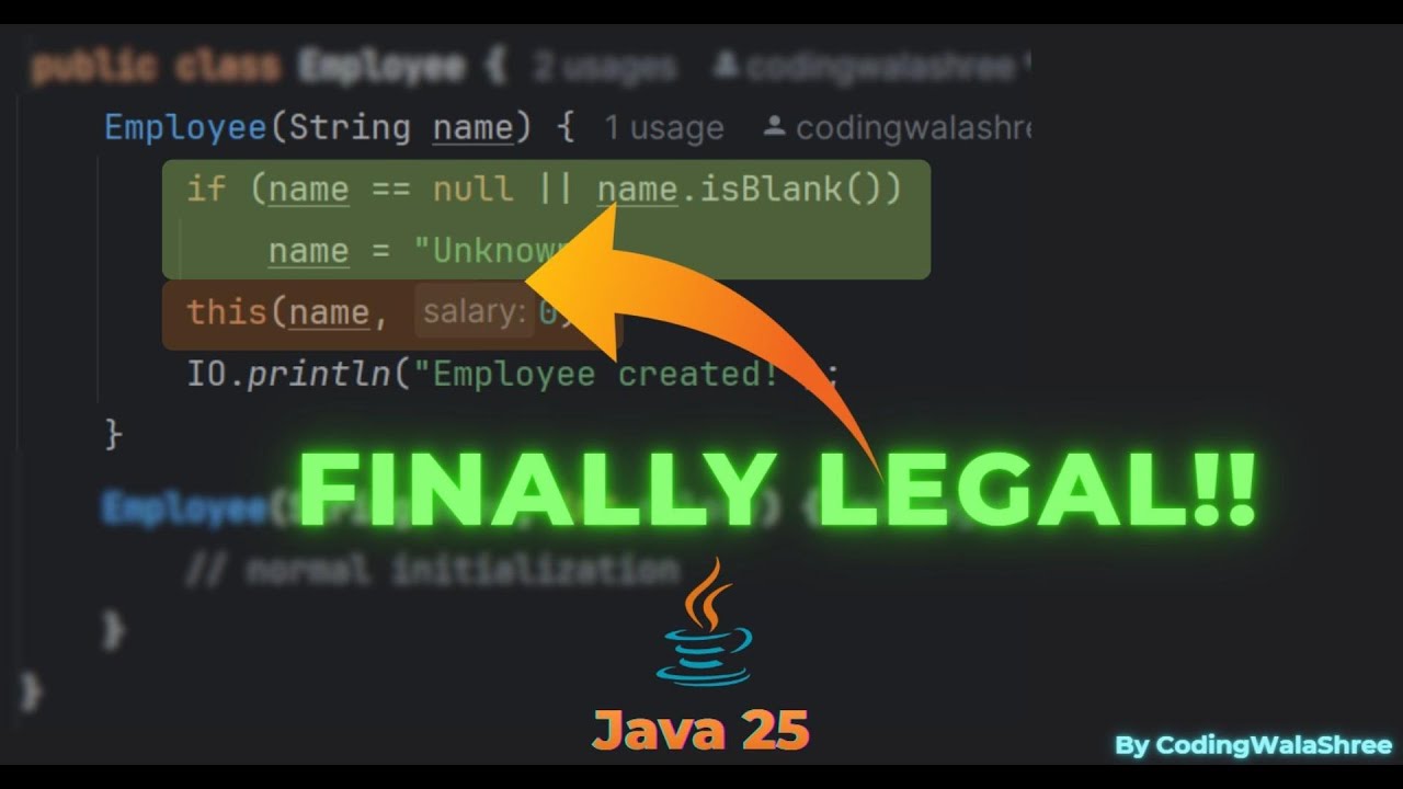 super() and this() Rules are FINALLY DEAD! | JEP 513 | Java 25 - Flexible Constructor Bodies