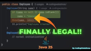 Celebrity super() and this() Rules are FINALLY DEAD! | JEP 513 | Java 25 - Flexible Constructor Bodies Wealth