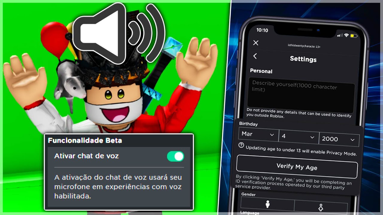 Como Ativar o Microfone no Roblox, quer Ativar Chat de Voz no Roblox?