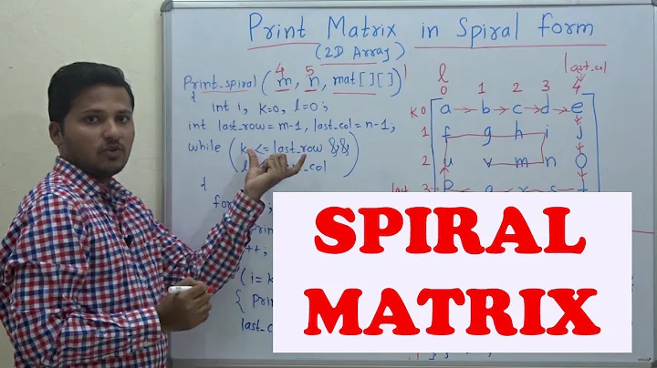 Print Matrix in spiral form ( 2-D array)