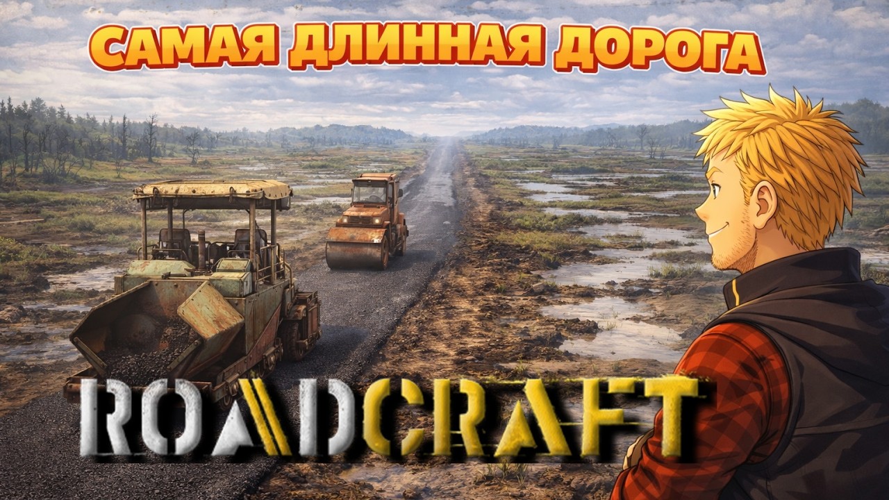 СТРОЮ САМЫЙ ДЛИННЫЙ УЧАСТОК ДОРОГИ В RoadCraft