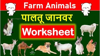 Domestic Animal | Farm Animals  | पालतू जानवरों के Worksheets | Animals Name #animals