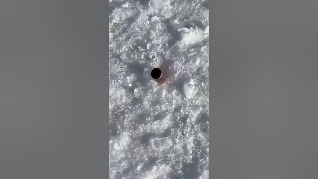 strange phenomenon bullet spins in the snow after being fired at the