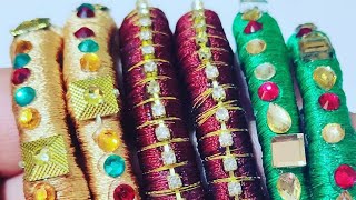 How to make silk thread Bangles at home | latest silk thread Bangles | handmade Bangles for rakhi