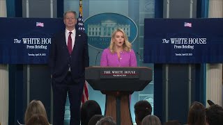 RAW: White House Briefing with Press Secretary Karoline Leavitt, Treasury Secretary Scott Bessent