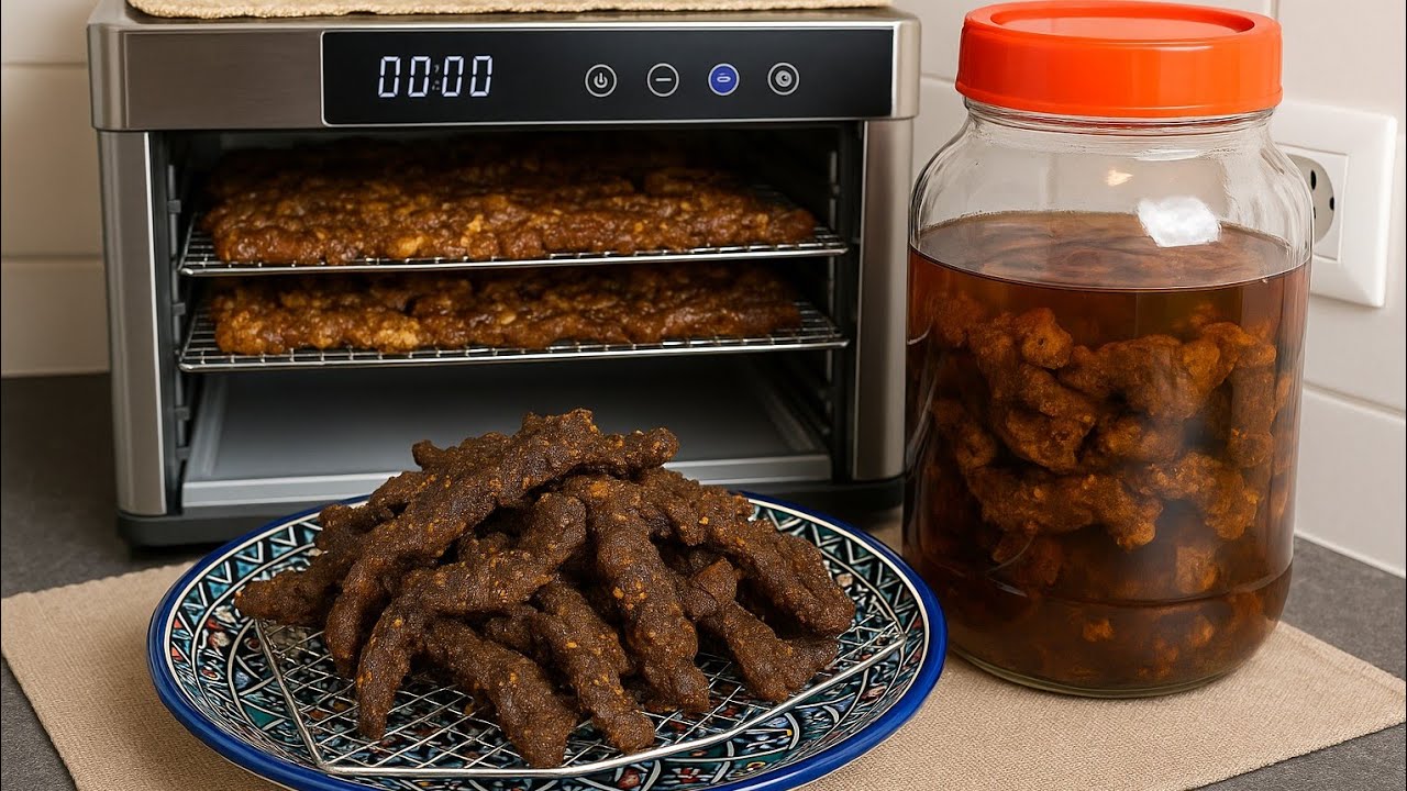 تحضير القديد التونسي التقليدي لعيد الأضحى المبارك بدون شمس ولا تعب | بنة النكهة الأصلية الزمنية 🇹🇳