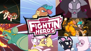 Them's Fightin' Herds 3.0 - All Level Supers (Every Character Level 3 K.O., No HUD).