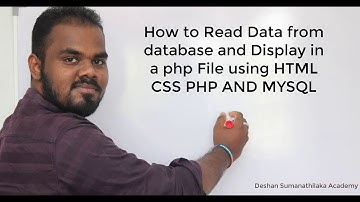 Data read/retrieval from database using PHP and MYSQL in sinhala|| AL ICT undergraduate SE CS