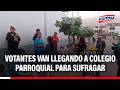 🔴🔵 Votantes van llegando al colegio parroquial Virgen de la Asunción para sufragar