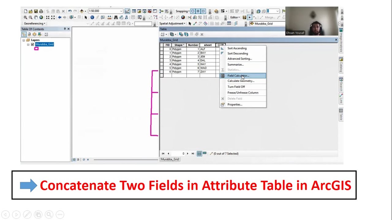 Concatenate Fields in Attribute Table || ArcGIS - YouTube