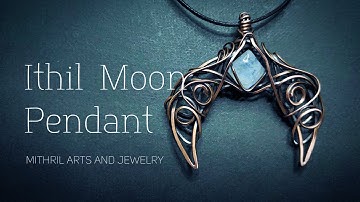 🌙 FREE TUTORIAL WIRE WRAPPED MOON PENDANT 🌙 Ithil Pendant  (FOR RIGHT-HANDED)