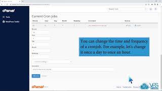 how to edit or delete cronjob via cpanel with vps universe