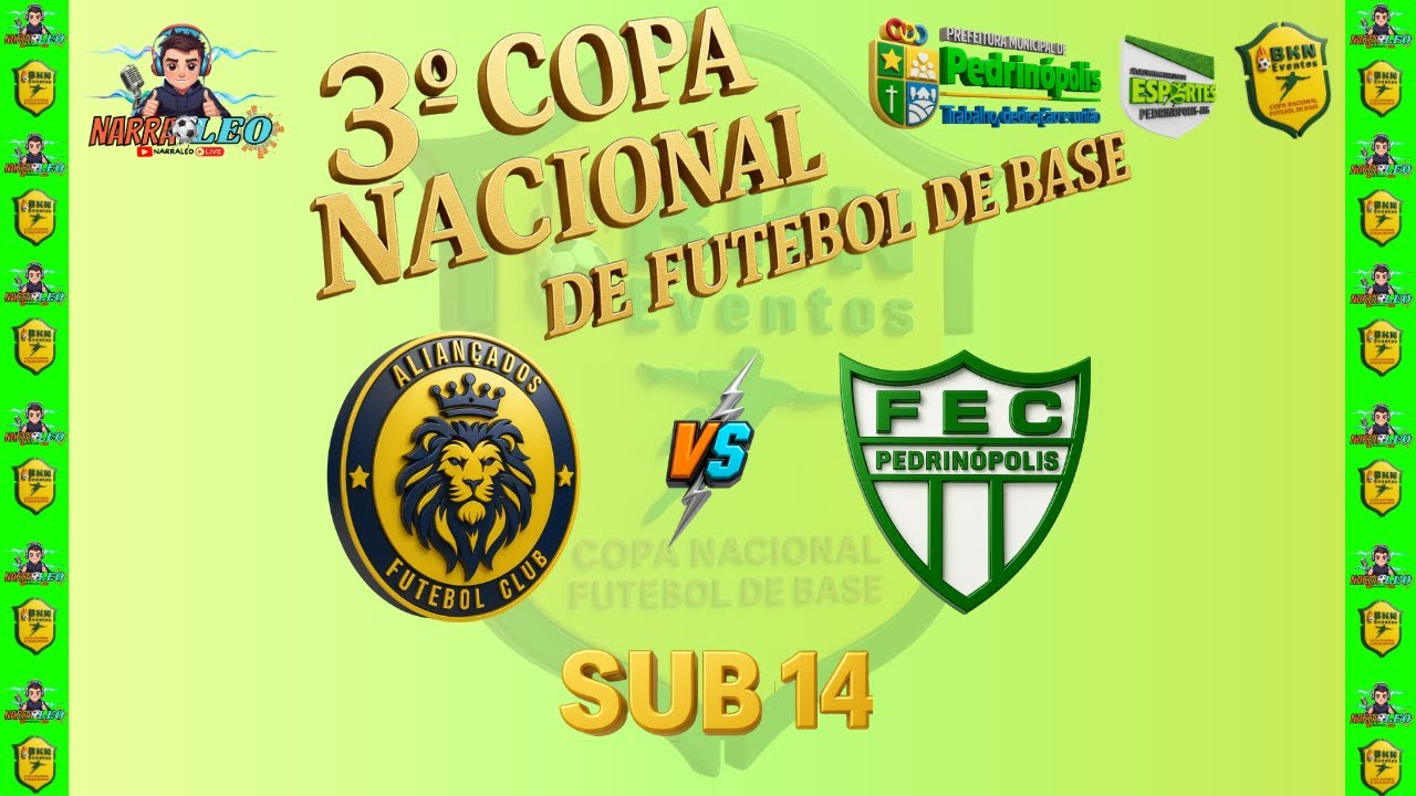 AO VIVO: ALIANÇADOS X FLORESTA | 3ª COPA NACIONAL DE FUTEBOL DE BASE | SUB-14