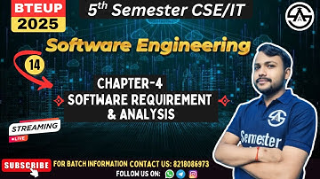 Software Engineering | CSE/IT 5th Semester | Chapter-4 Software Requirement & Analysis