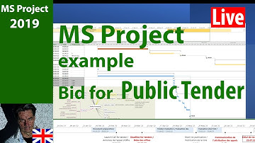 Ms Project  2019 ● Example ● Bid for a Tendering  ● Simple
