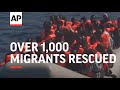 Over 1,000 migrants rescued in the Med